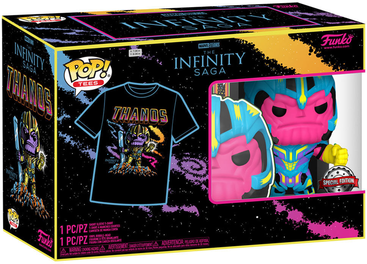 Подарунковий набір Funko Pop! & Tee Marvel Infinity Saga Thanos Exclusive Фігурка 9 см + Футболка Розмір M (889698636018) - зображення 1