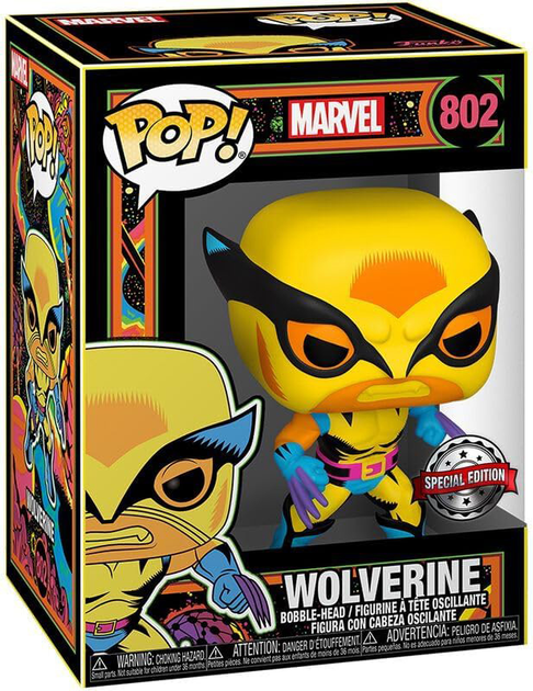 Zestaw prezentowy Funko Pop! & Tee Marvel Wolverine Black Light Figurka 9 cm + Koszulka Rozmiar XL (889698551427) - obraz 3