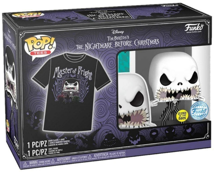 Zestaw prezentowy Funko Pop! & Tee Nightmare Before Christmas Jack Skellington Exclusive Figurka 9 cm + Koszulka Rozmiar L (889698636308) - obraz 1