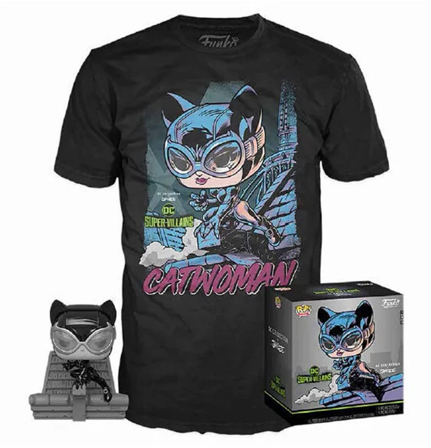 Zestaw prezentowy Funko Pop! & Tee DC Jim Lee Catwoman Figurka 9 cm + Koszulka Rozmiar M (889698396172) - obraz 1