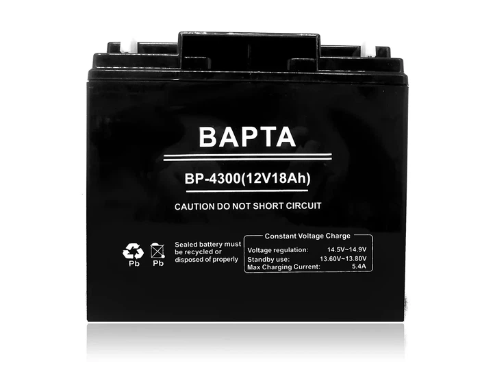 Акумуляторна батарея BAPTA 12В 18,0Аг свинцево-кислотна чорна - зображення 2