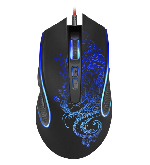 Проводная игровая мышка Defender Venom GM-640L USB 8кн 3200dpi RGB Black (52640) - Фото 2 Проводная игровая мышка Defender Venom GM-640L USB 8кн 3200dpi RGB Black (52640) - изображение 2