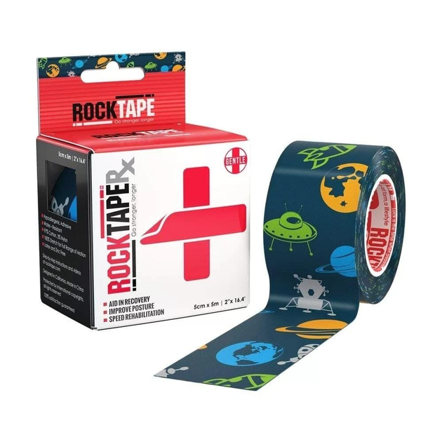 Кинезио тейп RockTape RX CША нежный 5 см х 5 м космос - изображение 1