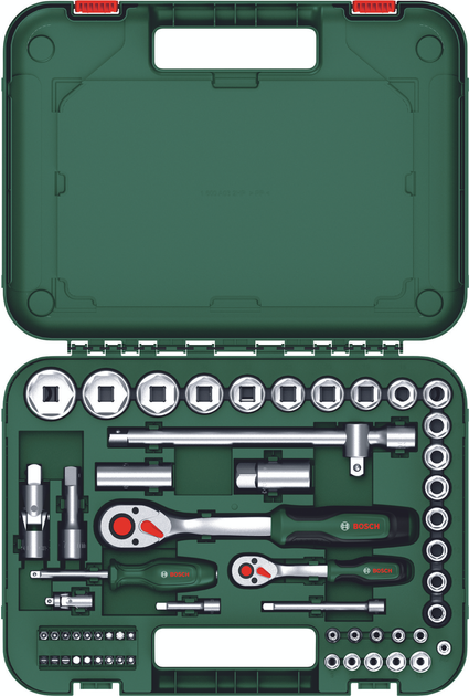 Набор трещоток Bosch 1/4" + 1/2" 56 шт (1600A02Z9G) - изображение 2