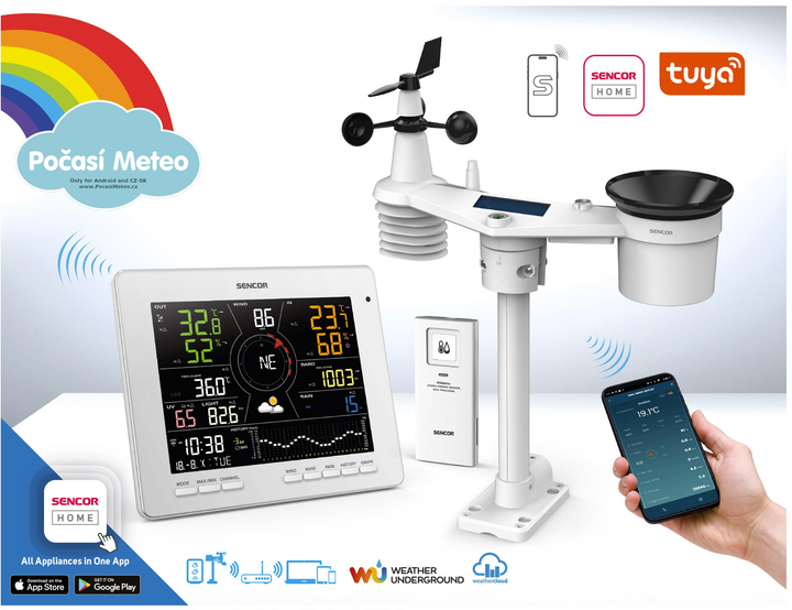Метеостанция Sencor SWS16600WiFi белый - изображение 4