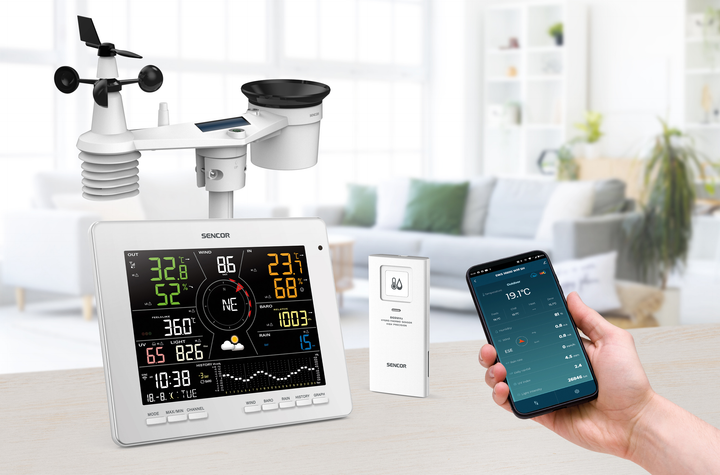 Метеостанция Sencor SWS16600WiFi белый - изображение 8