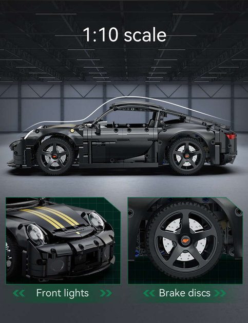 Конструктор CaDa C63006W RUF GT 35 см спортивний автомобіль 1:10 1655 шт (6948061929301) - зображення 11