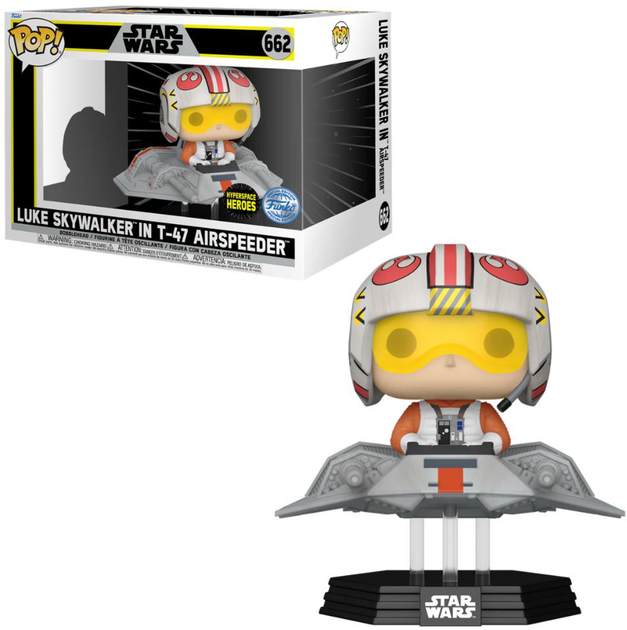 Figurka Funko Pop! Star Wars Luke Skywalker in T 47 Airspeeder Exclusive 10 cm (889698744041) - obraz 1