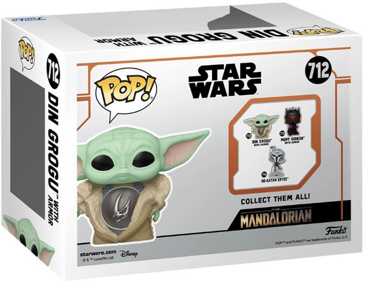 Figurka Funko Pop! Star Wars The Mandalorian Din Grogu z Zbroją 9 cm (889698800044) - obraz 2