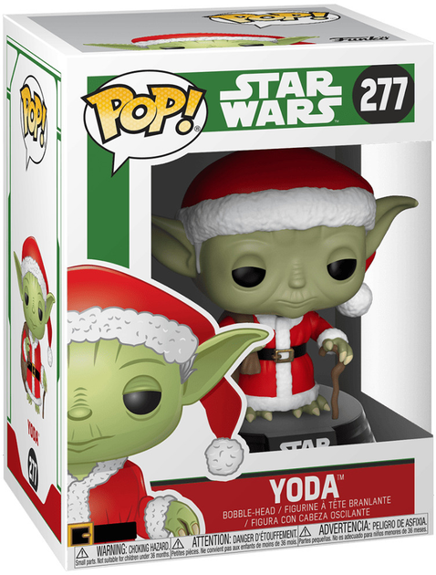 Фігурка Funko Pop! Star Wars Holiday Santa Yoda 8 см (889698338851) - зображення 1