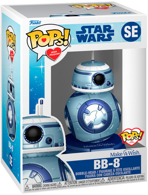 Фігурка Funko Pop! Star Wars Make a Wish BB-8 Metallic 9 см (889698636728) - зображення 1