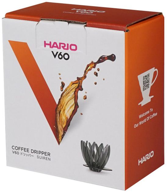 Пуровер Hario Suiren V60 пластиковий Чорний (4977642031371) - зображення 3