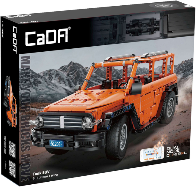 Конструктор CaDa Building Blocks C51206W Танк на дистанційному управлінні позашляховик 561 елемент (6948061929479) - зображення 1