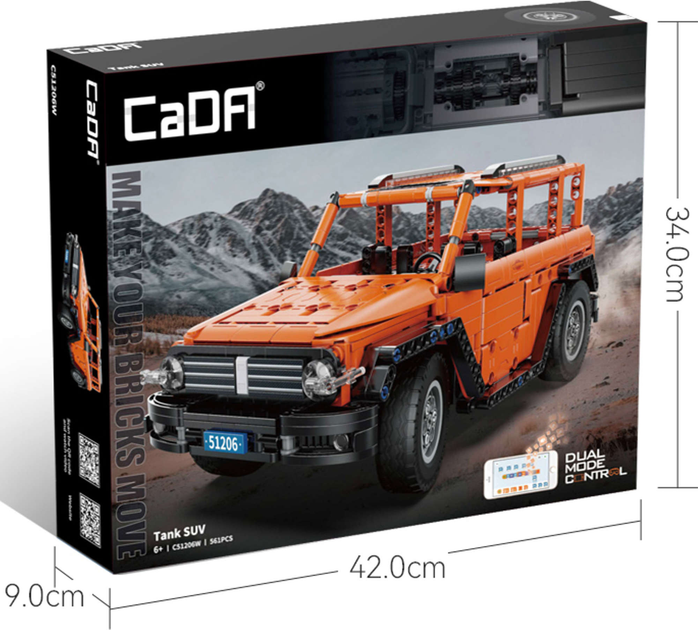 Klocki konstrukcyjne CaDa C51206W Tank SUV zdalnie sterowany 561 szt (6948061929479) - obraz 6