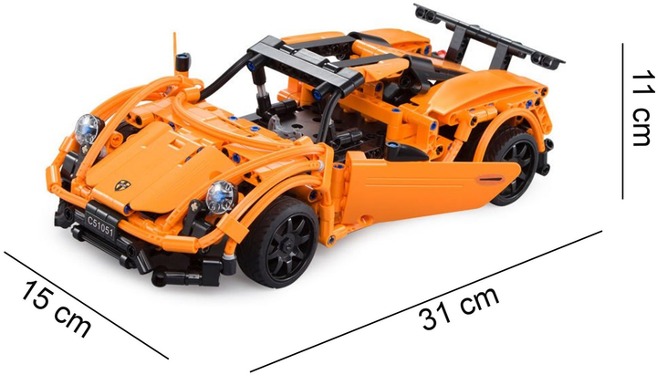 Klocki konstrukcyjne CaDa C51051W Sports Car Porsche 918 zdalnie sterowany 421 szt (6948061924733) - obraz 6
