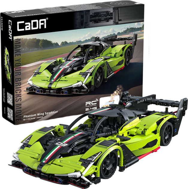 Klocki konstrukcyjne CaDa C51303W Phantom Wing Sport car zdalnie sterowany 395 szt (6948061930413) - obraz 3