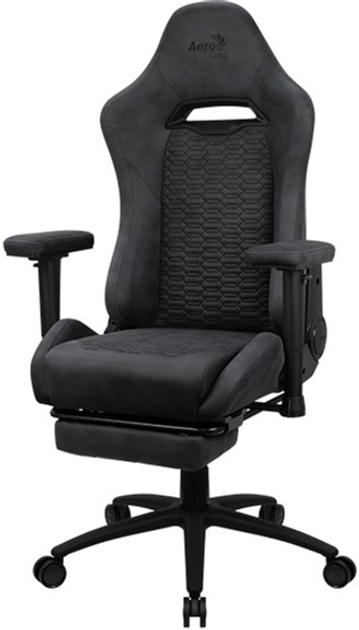 Fotel gamingowy Aerocool ROYAL AeroSuede Slate Grey (AEROROYAL-SLATE-GREY) - obraz 4