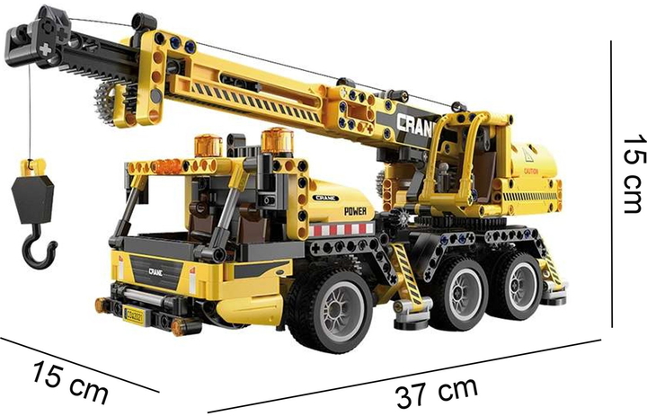 Klocki konstrukcyjne CaDa C65005W Mobile Crane 37 cm 658 szt (6948061927598) - obraz 5