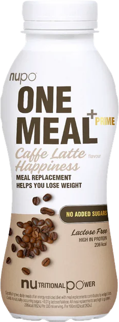 Shake Nupo One Meal+Prime Caffe Latte Happiness 12 x 330 ml (5715667190005) - obraz 2