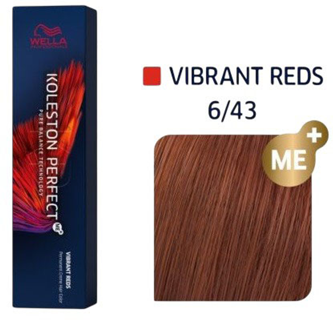 Фарба для волосся Wella Professionals Koleston Perfect Me+ Vibrant Reds 6/43 стійка 60 мл (8005610626574) - зображення 1