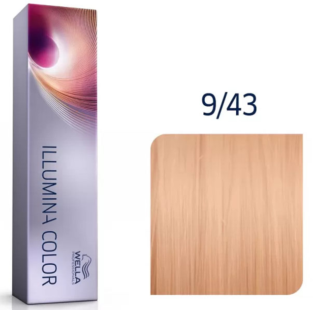 Фарба для волосся Wella Professionals Illumina Color 9/43 Дуже Світлий блонд стійка 60 мл (8005610541884) - зображення 2