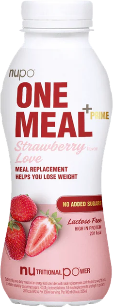 Shake Nupo One Meal+Prime Strawberry Love 12 x 330 ml (5715667490006) - obraz 2