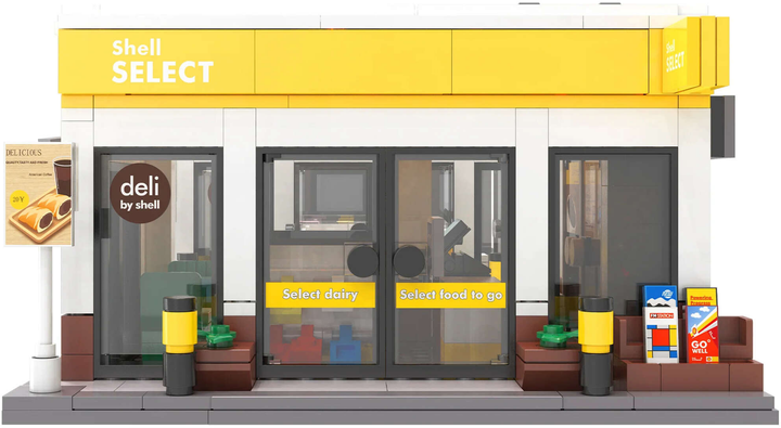 Klocki konstrukcyjne CaDa C66027W Stacja Shell Select 303 szt (6948061930239) - obraz 5