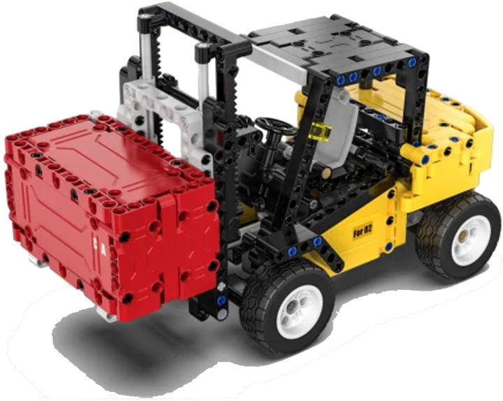 Klocki konstrukcyjne CaDa C65002W Wózek widłowy 25 cm 388 szt (6948061927567) - obraz 3