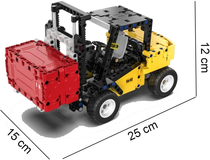 Klocki konstrukcyjne CaDa C65002W Wózek widłowy 25 cm 388 szt (6948061927567) - obraz 5