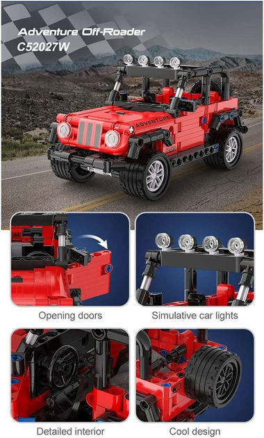 Klocki konstrukcyjne CaDa C52027W Adventure Off-Roader 317 szt (6948061927673) - obraz 5