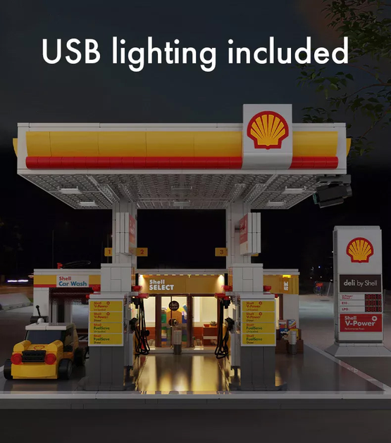 Конструктор CaDa C66026W Заправка Shell 1309 деталей