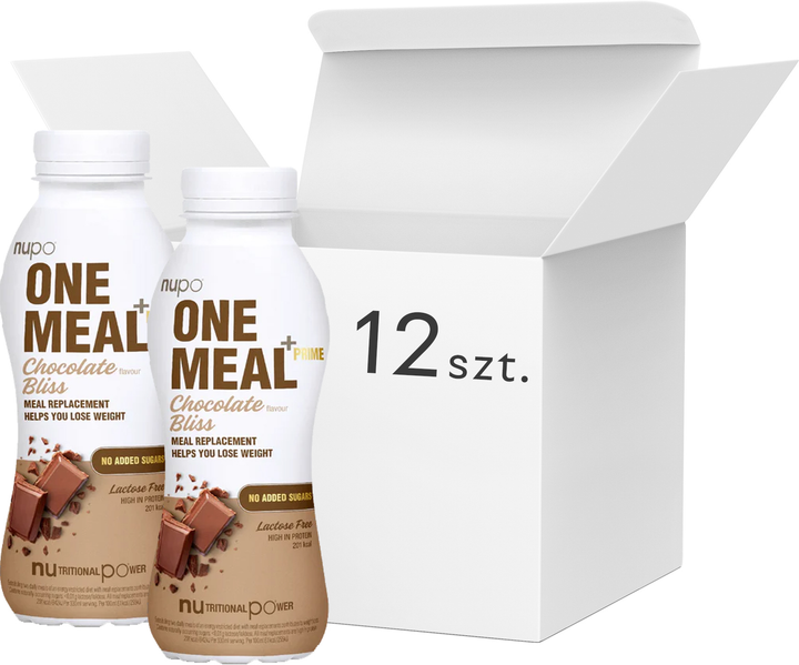 Shake Nupo One Meal+Prime Chocolate Bliss 12 x 330 ml (5715667090008) - obraz 1