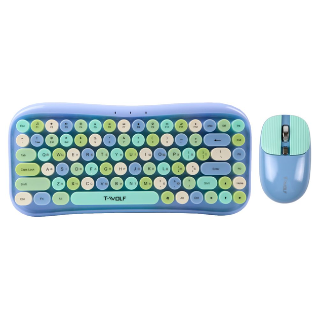TWolf TF660 Blue беспроводной комплект клавиатуры и мыши - изображение 1