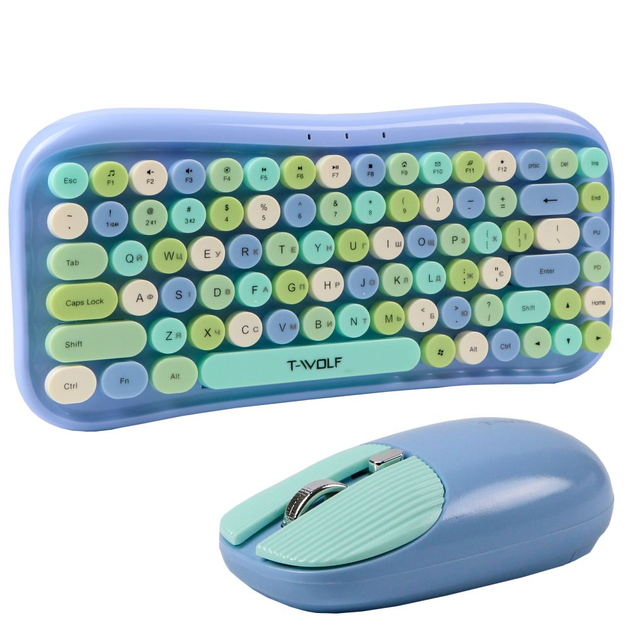 TWolf TF660 Blue беспроводной комплект клавиатуры и мыши - изображение 2