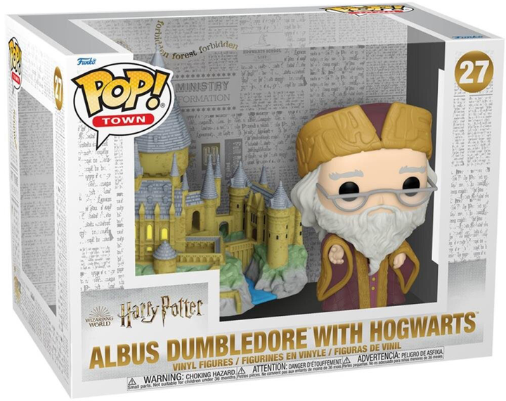 Zestaw figurek Funko Pop! Town Harry Potter Albus Dumbledore with Hogwarts 2 szt (889698573696) - obraz 1