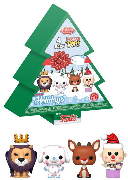 Zestaw figurek Funko Pocket Pop! Happy Holidays Rudolph The Red-Nosed Reindeer 4 szt (889698799430) - obraz 2