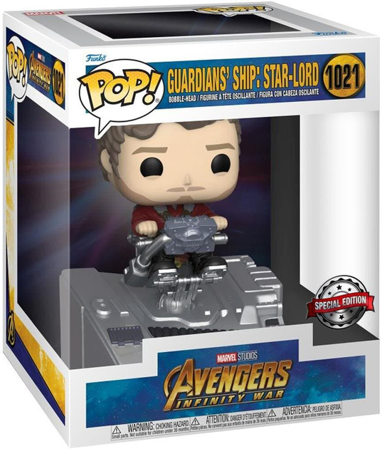 Фігурка Funko Pop! Deluxe Marvel Avengers Infinity War Guardians'Ship Star-Lord Bobble-Head 15.2 см (889698632072) - зображення 1