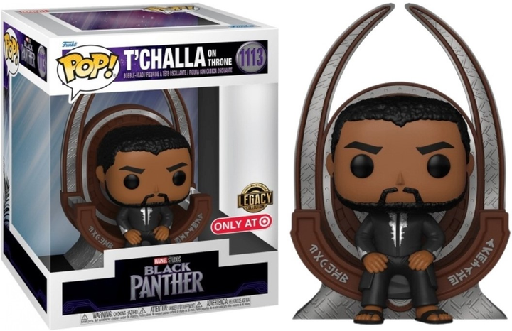 Figurka Funko Pop! Deluxe Marvel Black Panther Legacy S1 T’Challa on Throne 12.7 cm (889698608121) - obraz 1