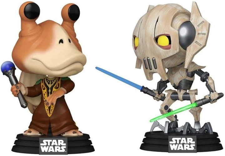 Zestaw figurek Funko Pop! Disney Star Wars Clone Wars Jar Jar Binks VS General Grievous Bobble-Head 2 szt (889698768627) - obraz 3