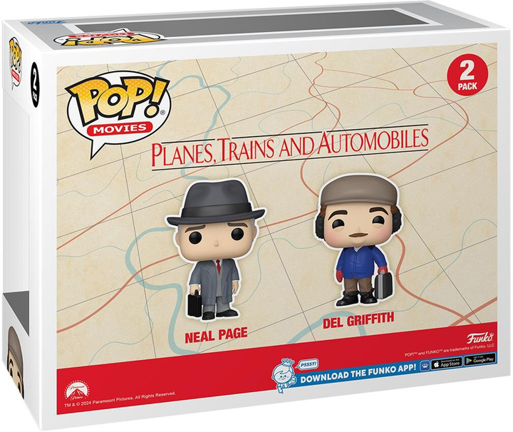 Набір фігурок Funko Pop! 2-Pack Movies Planes Trains and Automobiles Neal Page & Del Griffith 2 шт (889698809214) - зображення 3