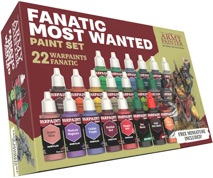 Набір фарб The Army Painter Warpaints Fanatic Most Wanted Paint з фігуркою 22 шт x 18 мл (5713799807112) - зображення 1