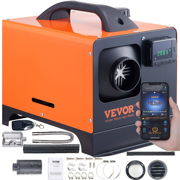 Автономний дизельний нагрівач Vevor 8кВт + Bluetooth - зображення 1