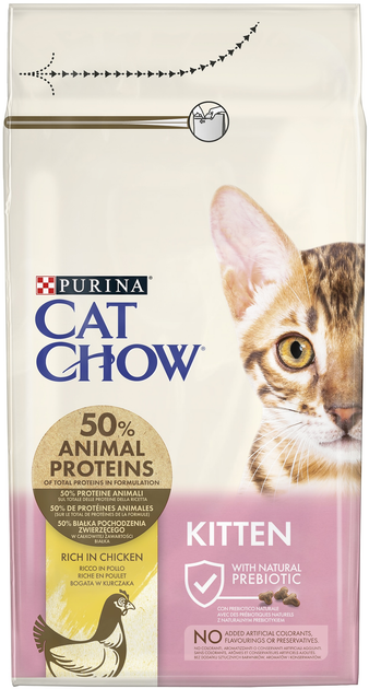 Сухий корм для кошенят Purina Cat Chow Kitten з куркою 1.5 кг (5997204513984) - зображення 2