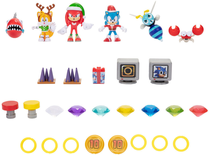 Kalendarz adwentowy Jakks Pacific Sonic The Hedgehog 24 dni 32 elementy (0192995414518) - obraz 3