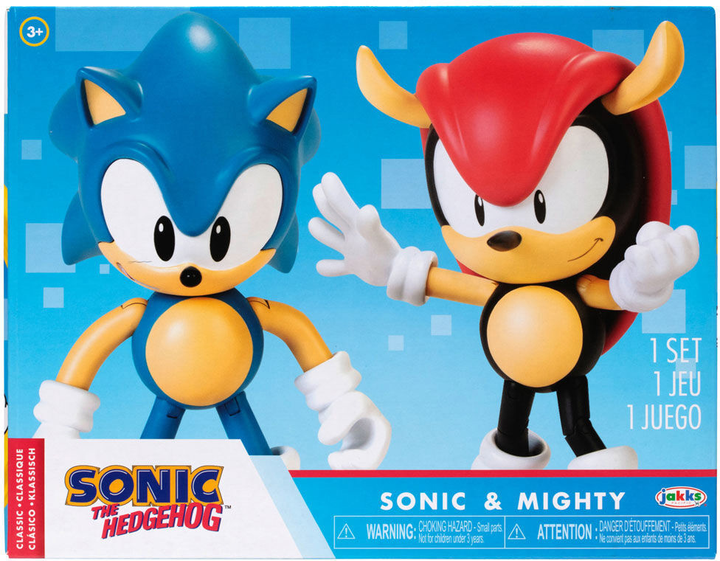 Zestaw figurek z akcesoriami Jakks Pacific Sonic The Hedgehog Sonic and Mighty 10 cm 2 szt (192995415560) - obraz 1