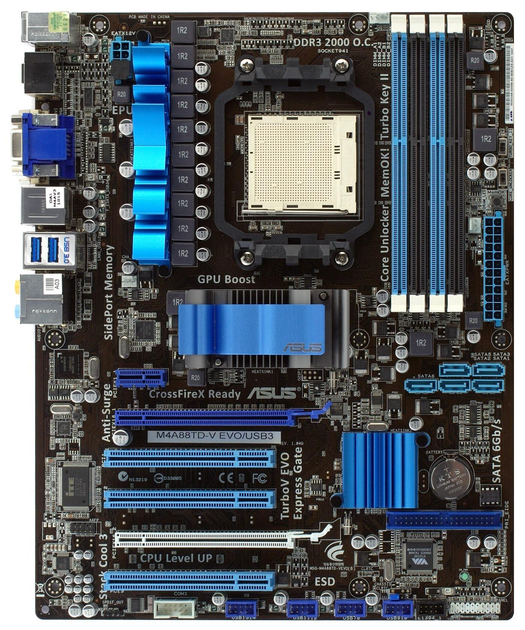 Материнская плата Socket AM3 ТОПОВАЯ ASUS M4A88TD-V EVO/USB3 ( sAM3, 4 ...