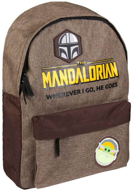 Рюкзак шкільний Cerda Star Wars Mandalorian Yoda 44 см (8445484023084) - зображення 1