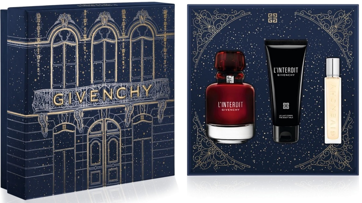 Набір для жінок Givenchy L'interdit Rouge Парфумована вода 80 мл + 12.5 мл + Молочко для тіла 75 мл (3274872473409) - зображення 2