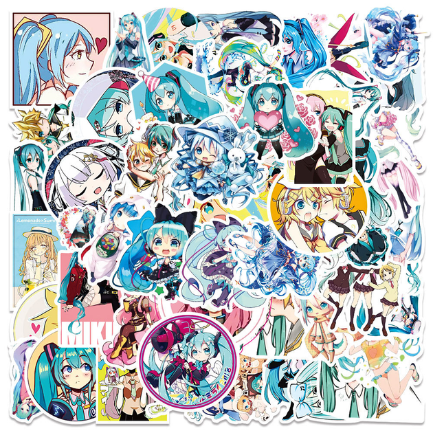 Стикерпак Хацуне Мику Набор наклеек GeekLand Hatsune Miku 50 штук - Фото 1 Стикерпак Хацуне Мику Набор наклеек GeekLand Hatsune Miku 50 штук - изображение 1