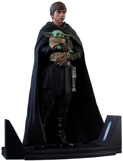 Figurka Diamond Select Toys Star Wars Premier Collection The Mandalorian Luke Skywalker And Grogu skala 1:7 25 cm (699788844595) - obraz 1